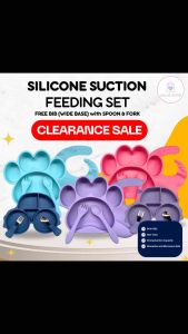 JIGLIE SHOP CAR SILICONE FEEDING SET SUCTION FOOD GRADE