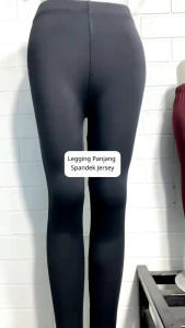 Legging wanita dewasa bahan Spandek Jersey licin dan halus