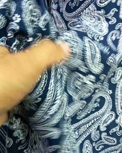 Bahan Kain Linen Motif Bunga Harga 05m