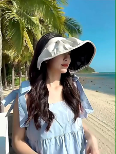 OHHDEER Flexible Dual-Purpose Vinyl Sun Hat Summer Double-Layer Fisherman Hat Outdoor Anti Uv Foldable Sunshade Hats 防晒太阳帽