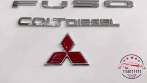 Emblem Logo Mitsubishi Fuso / Coltdiesel / Tiga Berlian Canter Turbo HARGA SET 3PCS