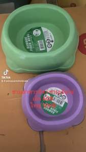 ชามอาหารสัตว์ รหัส 3100 ไซค์ M สูง แมว ทรงหลังเต่า ก้นลึก ทำจากเยื้อไม้ไผ่