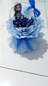 buket mini hijab hari guru round buket mini