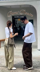 Glamclothes Pami Denim — Barrel Pants กางเกงยีนส์ขายาวผ้านุ่มเอวสูง