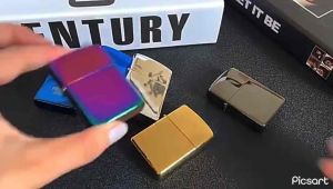 คลาสสิค ไฟแช็ค กันลม ใช้น้ำมันรอนสันเติมสามารถเปลี่ยนไส้ชนวนและถ่านจุดประกายไฟเพื่อใช้งานได้ตลอด