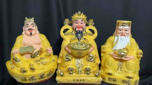 [ BỘ 3 ÔNG - M ] THẦN TÀI +THỔ ĐỊA +THẦN TIỀN  [ COMPOSITE + BỘT ĐÁ ]