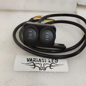 Saklar Motor Lampu ON OFF ON 2 Tombol Double Bracket Spion Saklar