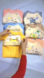 Bộ đồ mùa đông cho bé bộ Nhung quảng châu siêu mềm mịn ấm áp cho bé trai bé gái 7-28KG