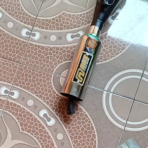 Knalpot Standar Racing Alfa Original Neo Speed Racing Model Tameng AHM Suara Garing Kemrincing Gembung Hitam Original Neo Speed Racing