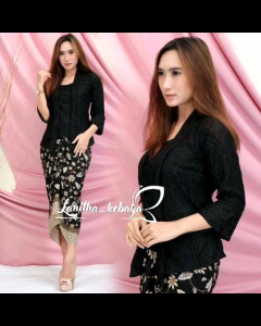 Set Kebaya Kutubaru Brokat Rok Lilit Kebaya Wisuda Modern Kebaya Pesta Kondangan Remaja Dewasa Setelan Kebaya Modern