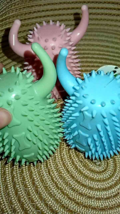 TPR Dog Durable Chew Squeaky Toy Dog Interactive Play Toy Teeth Clean Training Toy Pets