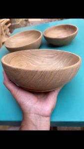 Mangkok kayu jati perhutani TPK Peralatan Makan Ramah Lingkungan Desain Elegan Produk Tpk Bahan Alami Berkelanjutan - Lazada