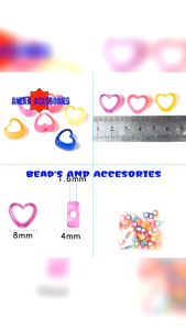 manik manik akrilik list putih bahan kerajinan DIY