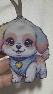 ❤️❤️Cute Double Sided Puppy Full Leather Bag Charm❤️❤️