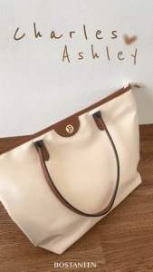 [Ashley Bag] BOSTANTEN Totebag Wanita Tas Kantor Jinjing Shoulder Bag - Ashley Charles Tote Bag Totebag Cantik Buat Kuliah