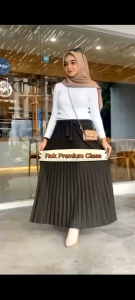 Rok Plisket Premium Tali Standar Wanita Dewasa