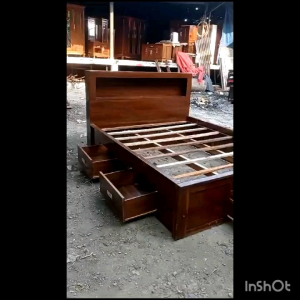 Ranjang Kayu Jati 3 Laci Tempat Tidur Dipan Kayu Jati/trinityjayafurniture