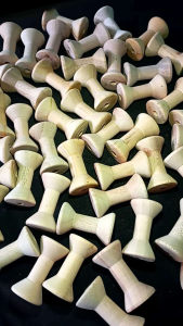 Isi 5 pcs ukuran 5×3 cm spoll pita / Gulungan kayu/ Gulungan pita / Dekorasi weding Keepsake