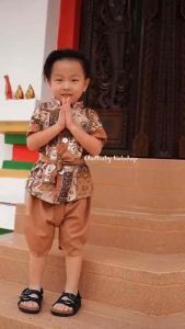 ชุดไทยเด็ก⚡️ลายวินเทจมาใหม่ผ้าไหมอิตาลี⚡️ชุดไปโรงเรียน ไปวัด