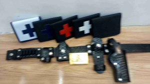 Pure Leather Belt Set for Security Guard Complete Set Accessories with Med kit 9mm Holster Buckles