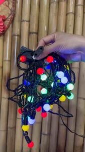 Dây led nháy trang trí bi ngọc to và nhỏ 10mchống nước