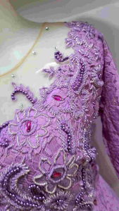Kebaya semi prancis payet jepanglapis furing bahan adem dan lembut