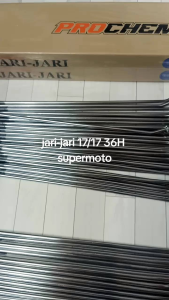 Jari-jari/ruji/spoke motor velg ring 17 lubang 36H supermoto trail cross KLX CRF WR Prochem
