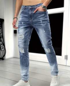 Seluar Jeans Koyak Lelaki Dan Perempuan Kain Bergetah/ Slim Fit Ripped Jeans Pants For Men and Women/ Jeans Koyak Lalaki Saiz Besar
