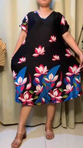 2XL to 3XL NANCY VNECK DUSTER PAMBAHAY MATERNITY w/ pocket
