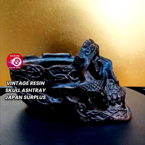 VINTAGE RESIN SKULL ASHTRAY • JAPAN SURPLUS