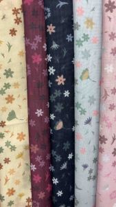 ผ้าคลุมบาวาคอตตอนลายดอก หลาสอง หน้ากว้าง 50