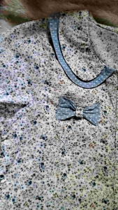 Top Atasan Blouse Bunga Flower Floral Collar Sailor BKK Bangkok Kawaii Cute Blue White Pita Bow Ribbon