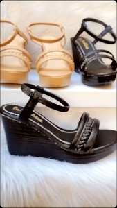 Giày Nữ Đế Xuồng Bằng Cao 9p . Hậu Thun Co Giãn