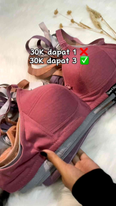 Grosir !! 3 pcs bra wanita dewasa BH wanita isi 3 pcs murah bra tanpa kawat tanpa busa