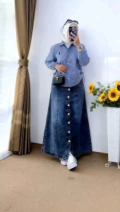 polo set rok/setrok/setelan rok/setelan wanita/setelan muslim/baju muslim