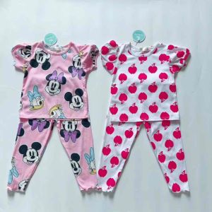Đồ bộ tay ngắn quần dài bé gái Miwoo xuất Nhật