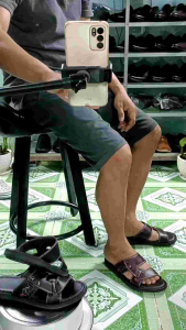 Dép nam đế mỏng  dép nam quai ngang da bò thời trang may đế