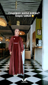 Gamis Couple • Couple Lebaran • Kamila Couple by Vente bahan Jacquard