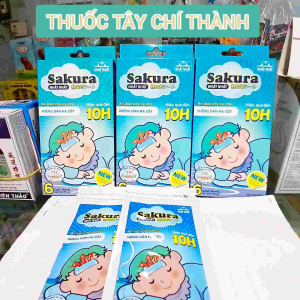 DÁN HẠ SỐT SAKURA. HẠ NHIỆT. GIẢM ĐAU. HỘP 6 MIẾNG