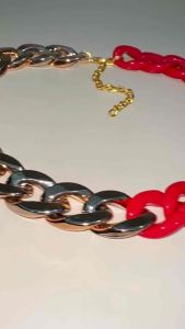 Daxia Red Chain Retro Necklace Kalung Rantai Besar Merah Tema Imlek CNY Sangjit