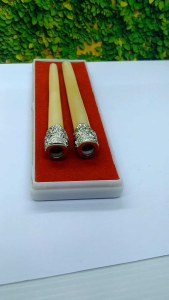 Sedotan Once Pipa Tulang Sapi Variasi Alpaka Ukir A67