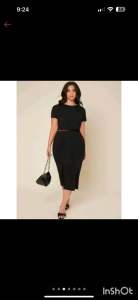 TERNO MIDI - Plus Size Terno Top and Skirt Plus Size