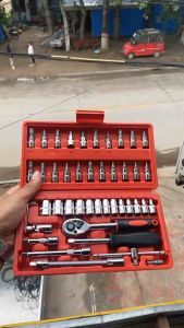 Bộ dụng cụ mở bu lông ốc vít bộ dụng cụ sửa chữa ô tô xe máy bộ dụng cụ đa năng 46 chi tiết