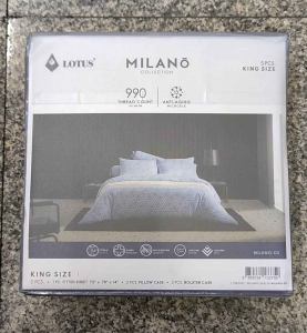 ผ้าปูที่นอน LOTUS Attitude : รุ่น BROOKLYN/MILANO▪️ผ้า microsilk 990 เส้นด้าย รุ่นใหม่ล่าสุด จากLOTUS (ไม่รวมผ้านวม)