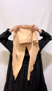 COD HIJAB SEGI TIGA PET INSTAN & JERSEY PREMIUM UKURAN PD 85 X PB 80 CM