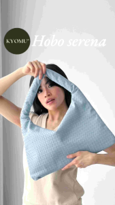 KYOMU" tas serena Hobobag/selempang kulit anyaman