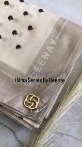 Skyshop Hijab Hilma Series By Deenay Size 115 X115cm Voal Finishing Sewing kerudung segiempat motif