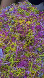 ยางรัดผม คละสีเส้นเล็ก ห่อล่ะ200กรัม สูงถึง 56cm สุดคุ้ม