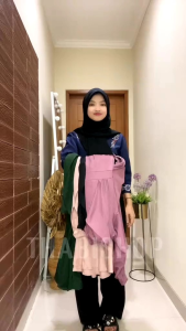 DRESS LENGAN PANJANG DIONA DRESS SIMPLE BASIC DRESS