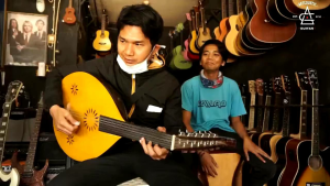 gambus natural musik melayu tradisional bonus packing kayu